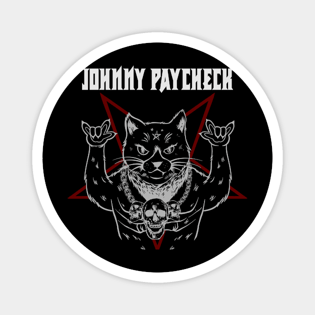 JOHNNY PAYCHECK CAT ROCK - MERCH VTG Magnet by rackoto